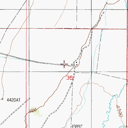 Topographic Map of Read Ranch, NV