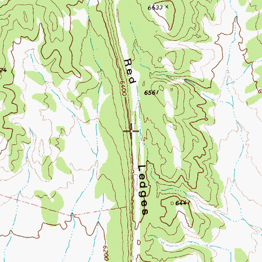 Topographic Map of Red Ledges, NV
