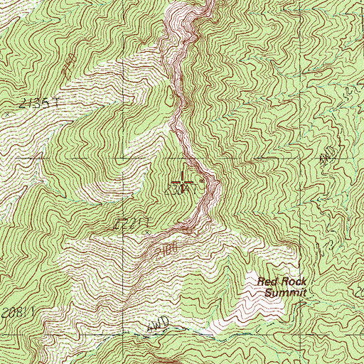 Topographic Map of Red Rock Summit, NV