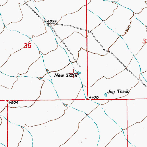 Topographic Map of New Tank, AZ