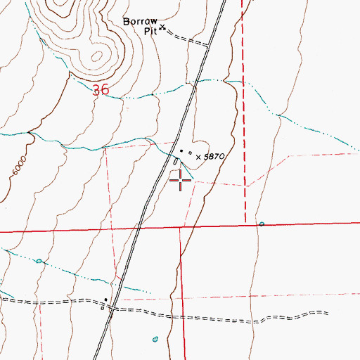 Topographic Map of Renshaw Creek, NV