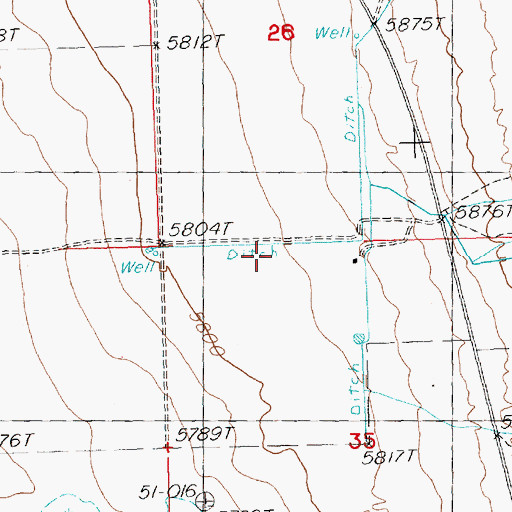 Topographic Map of Ridge Creek, NV