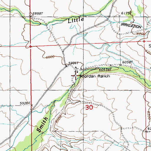Topographic Map of Riordan Ranch, NV