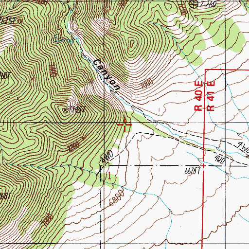 Topographic Map of Riley Canyon, NV