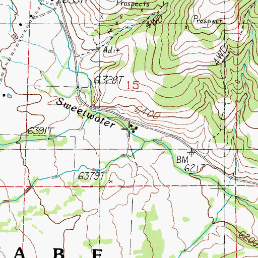 Topographic Map of Roach Ranch (historical), NV