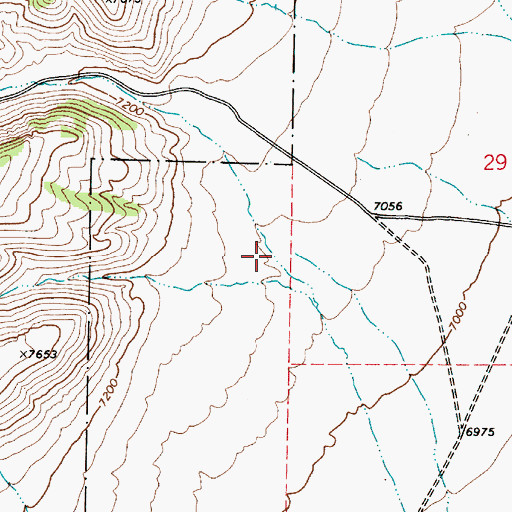 Topographic Map of Road Canyon, NV