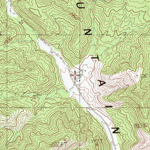 Topographic Map of Roberts Ranch, NV