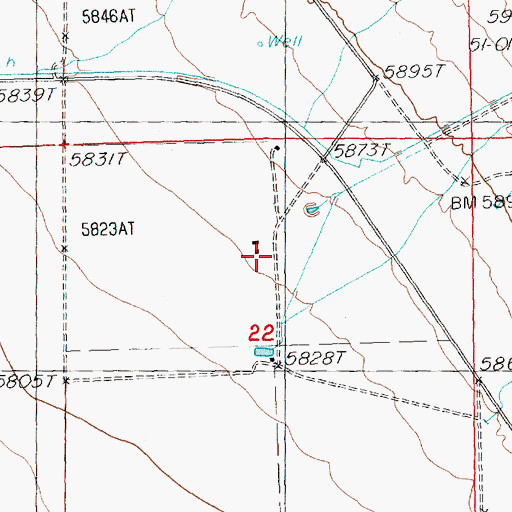 Topographic Map of Robinson Ranch, NV