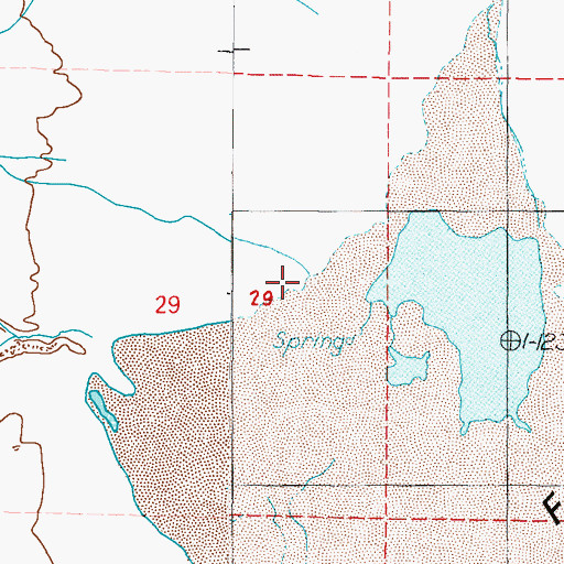 Topographic Map of Rock Creek, NV