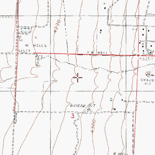 Topographic Map of Rock Creek, NV