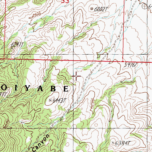 Topographic Map of Rockland Canyon, NV