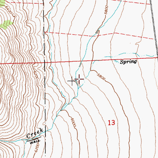 Topographic Map of Rockwall Creek, NV