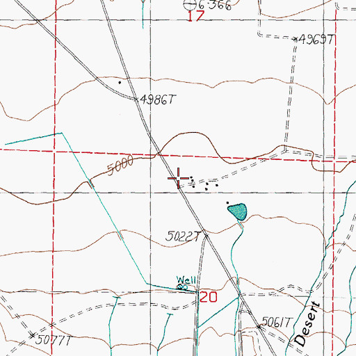 Topographic Map of Rosaschi Ranch (historical), NV