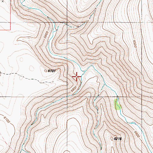 Topographic Map of Round Corral Creek, NV