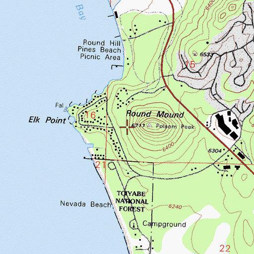 Topographic Map of Round Mound, NV