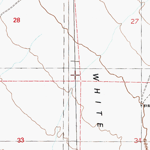 Topographic Map of Rowe Creek, NV