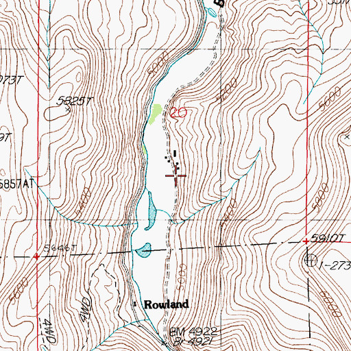 Topographic Map of Budge Rizzi Ranch (historical), NV