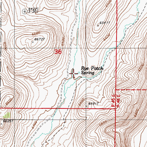 Topographic Map of Rye Patch Spring, NV