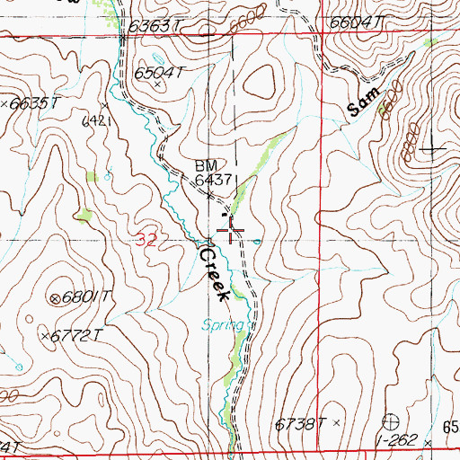 Topographic Map of S Baker Ranch, NV