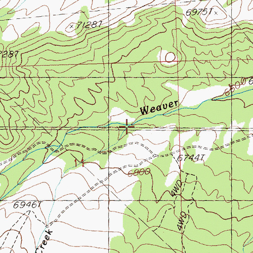 Topographic Map of Sage Creek, NV