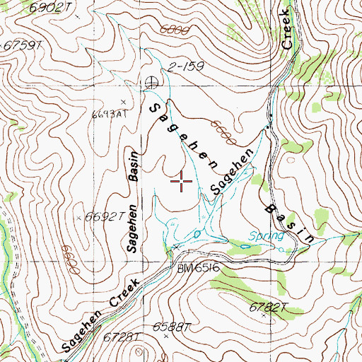 Topographic Map of Sagehen Basin, NV