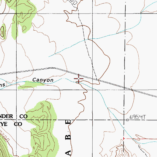 Topographic Map of Sams Canyon, NV