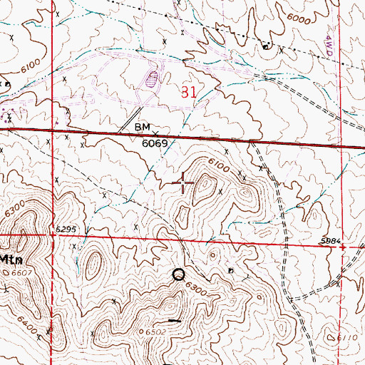 Topographic Map of San Antonio Mountains, NV