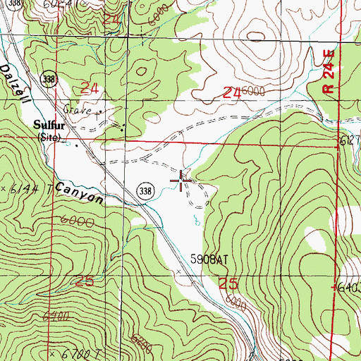 Topographic Map of Sand Canyon, NV