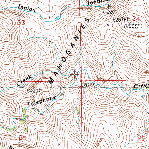 Topographic Map of Sand Creek, NV