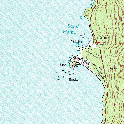 Topographic Map of Sand Point, NV