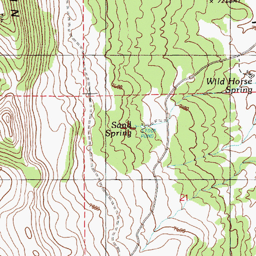 Topographic Map of Sand Spring, NV