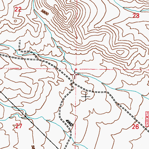 Topographic Map of Sand Spring Canyon, NV