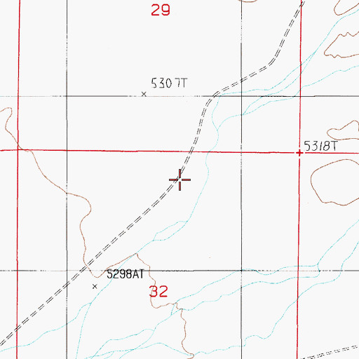 Topographic Map of Saulsbury Wash, NV