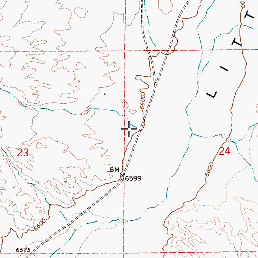 Topographic Map of Sawmill Creek, NV