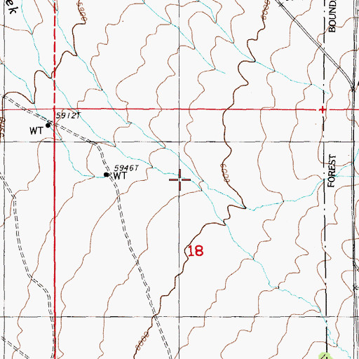 Topographic Map of School Creek, NV