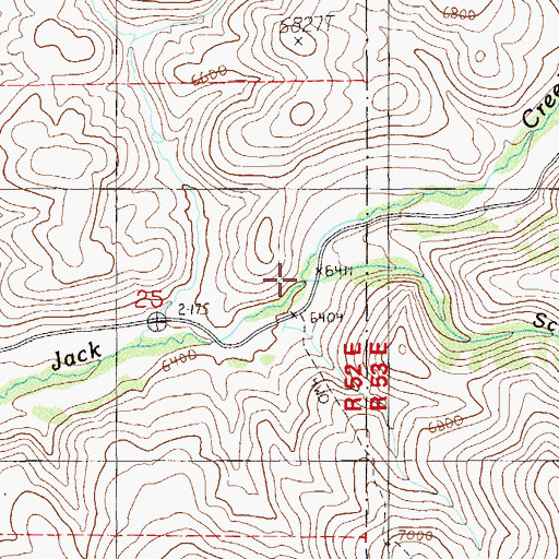 Topographic Map of Schoonover Creek, NV