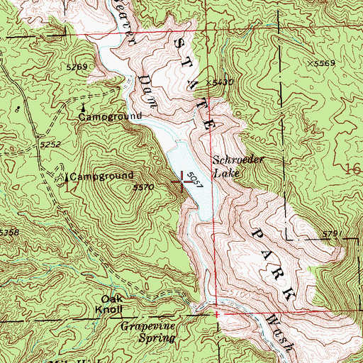 Topographic Map of Schroeder Lake, NV