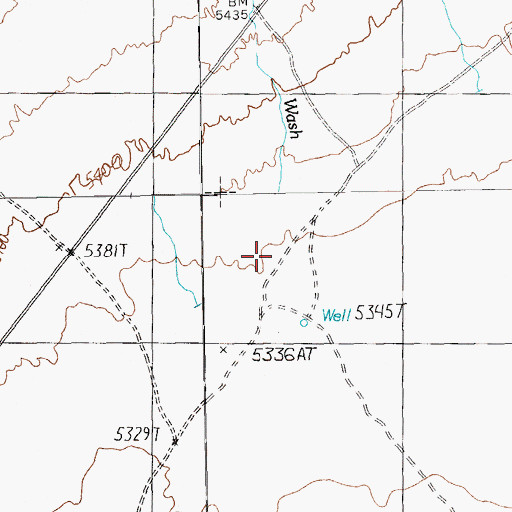 Topographic Map of Scofield Wash, NV