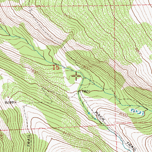 Topographic Map of Second Boulder Creek, NV