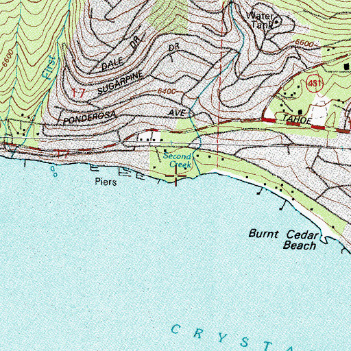 Topographic Map of Second Creek, NV