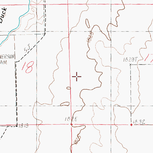 Topographic Map of Second Creek, NV