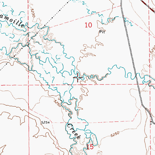 Topographic Map of Secret Creek, NV