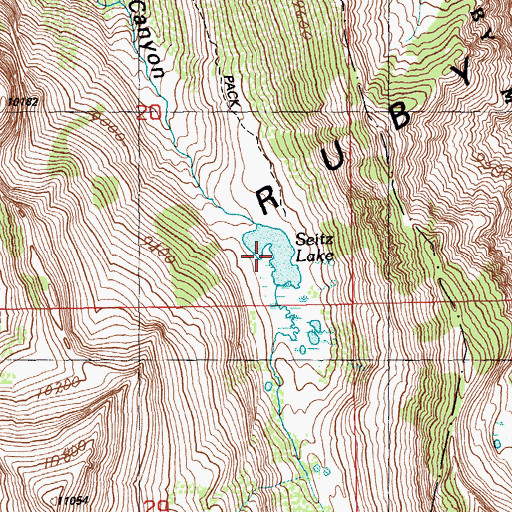 Topographic Map of Seitz Lake, NV