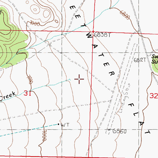 Topographic Map of Sheep Creek, NV