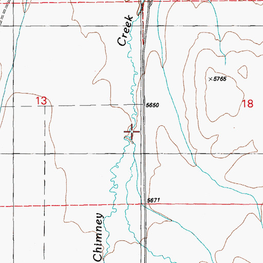 Topographic Map of Sheep Creek, NV