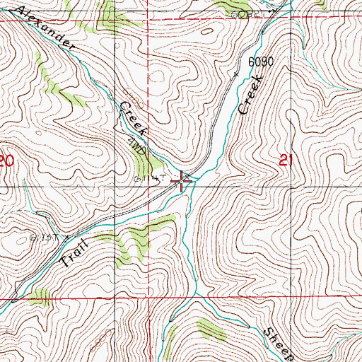 Topographic Map of Sheep Creek, NV