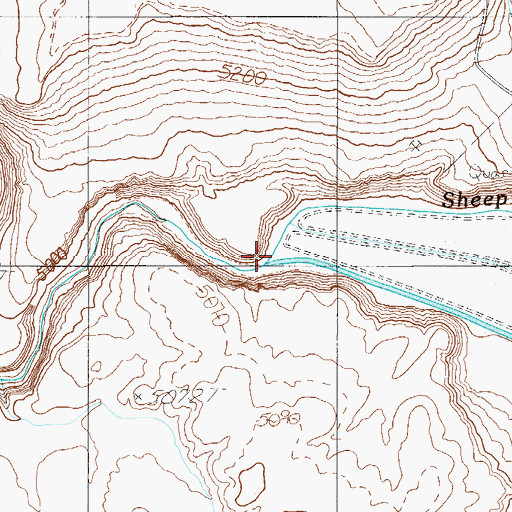 Topographic Map of Sheep Creek, NV