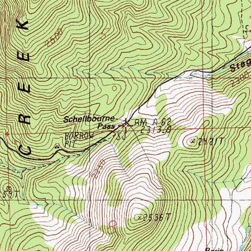 Topographic Map of Schellbourne Pass, NV