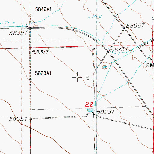 Topographic Map of Shingle Creek, NV