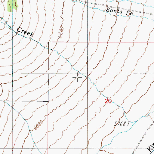 Topographic Map of Shoshone Creek, NV